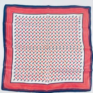 Paoli Logo Scarf Italian Fashion Neck Scarf Vintage Geometric 19 x 19" MCM 60’s